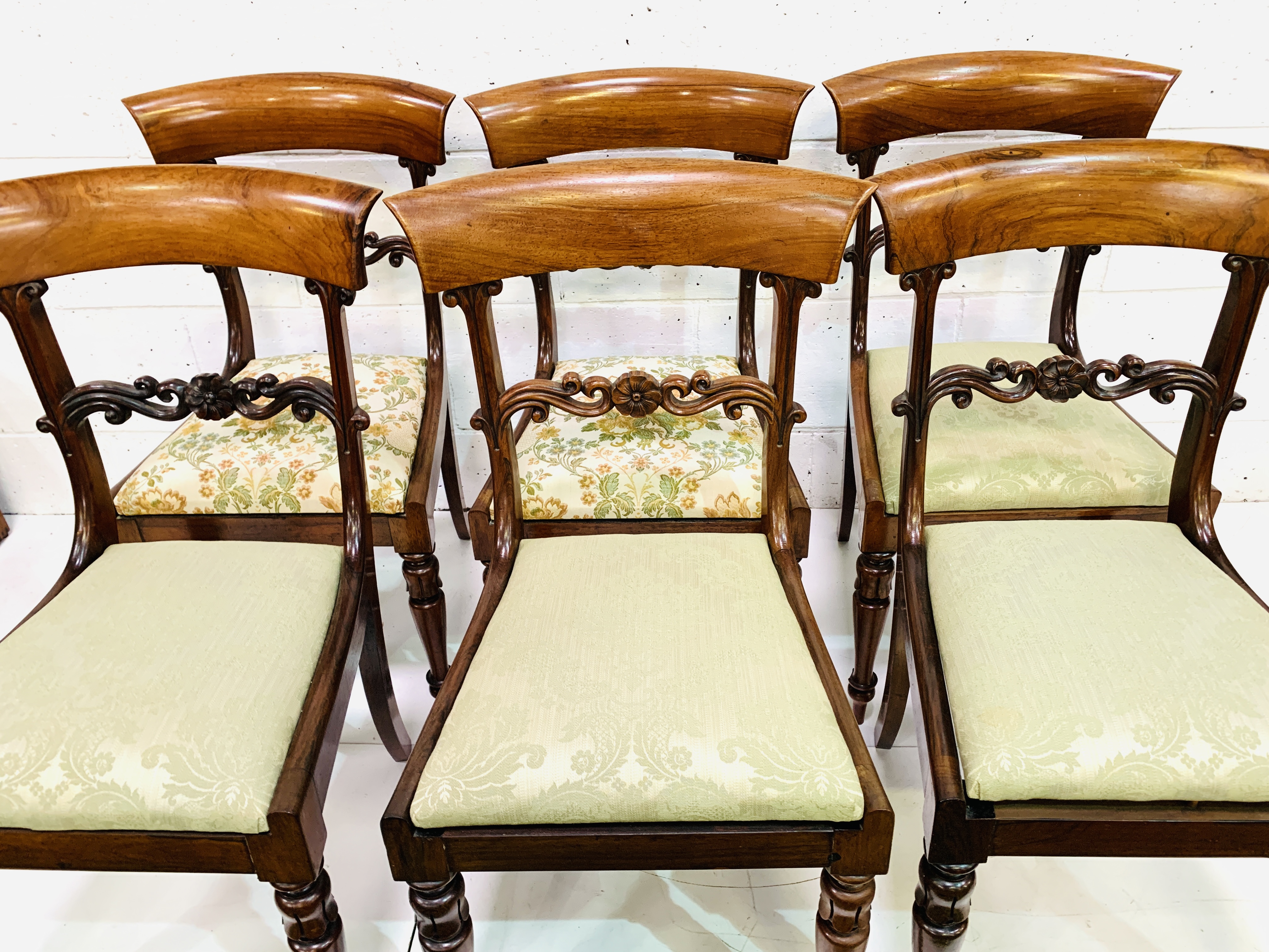 Six mid-19th century mahogany dining chairs - Image 5 of 5