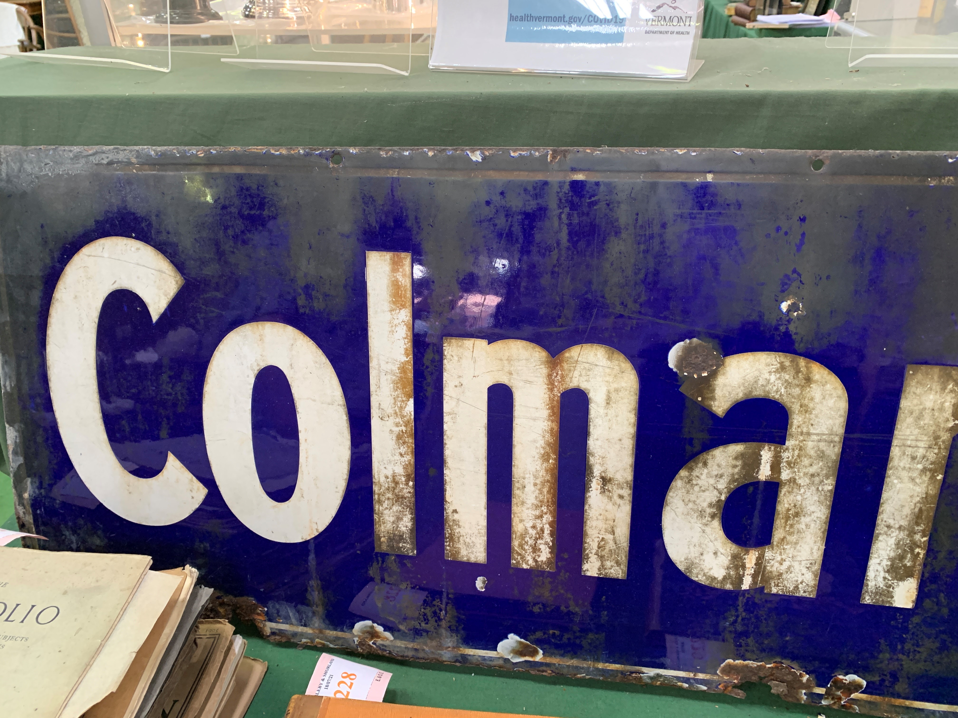 Enamel advertising sign for "Colman's Blue" - Image 2 of 4