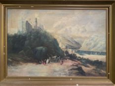 Gilt framed oil on canvas signed bottom right F. Jones 1915