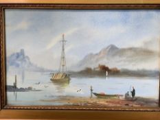 Pair of gilt framed and glazed watercolours