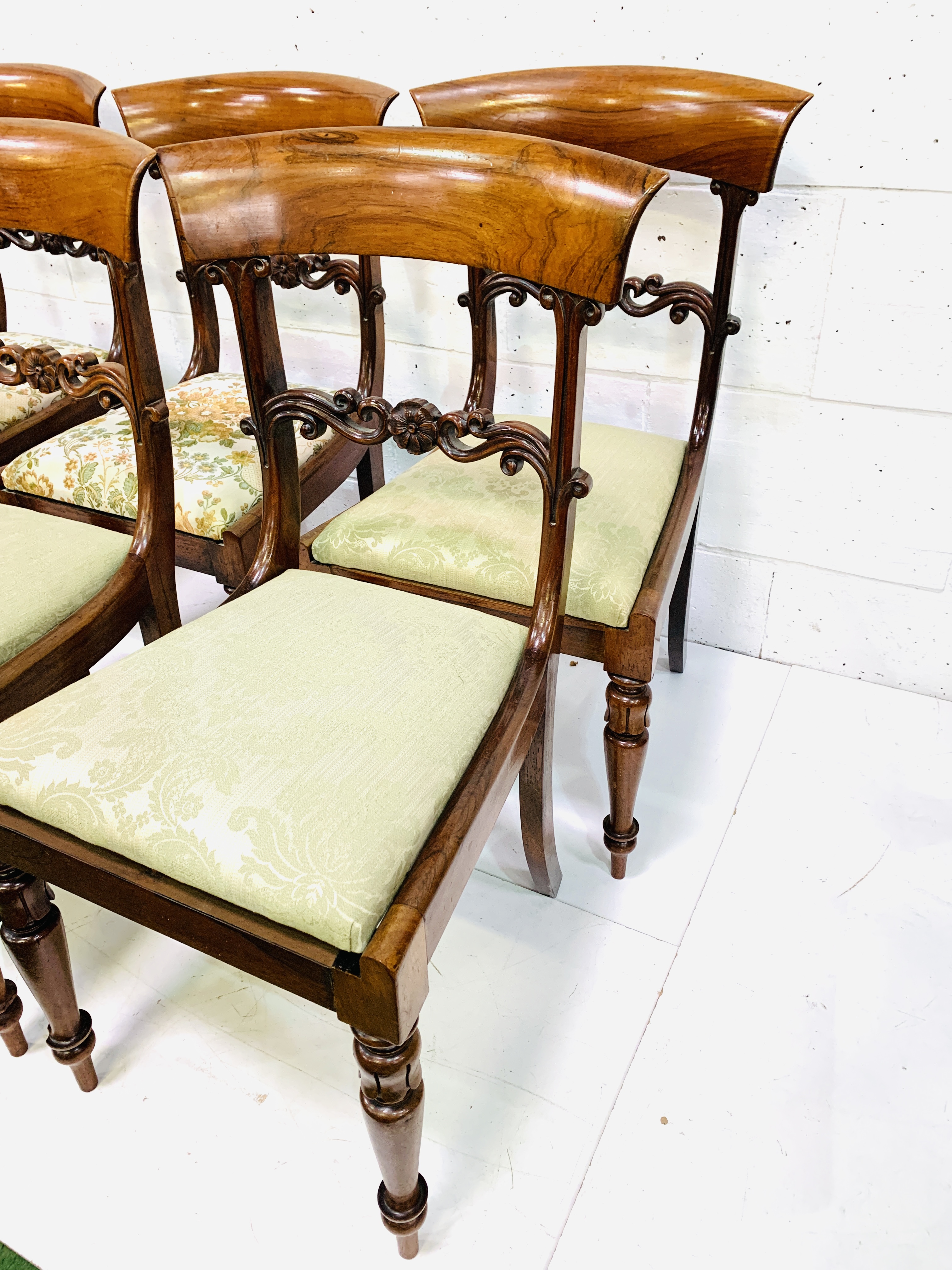 Six mid-19th century mahogany dining chairs - Image 3 of 5