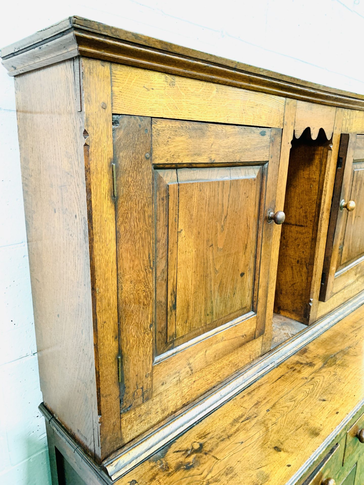 Early 19th century oak court cupboard - Image 10 of 11
