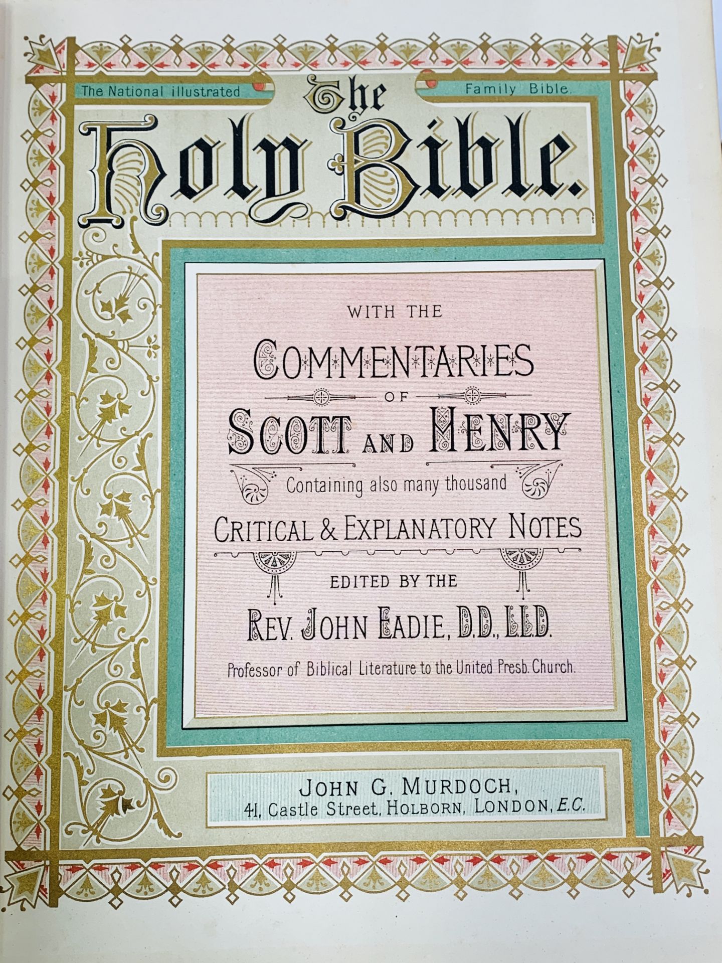 Illustrated Holy Bible with commentaries of Scott and Henry - Image 2 of 4