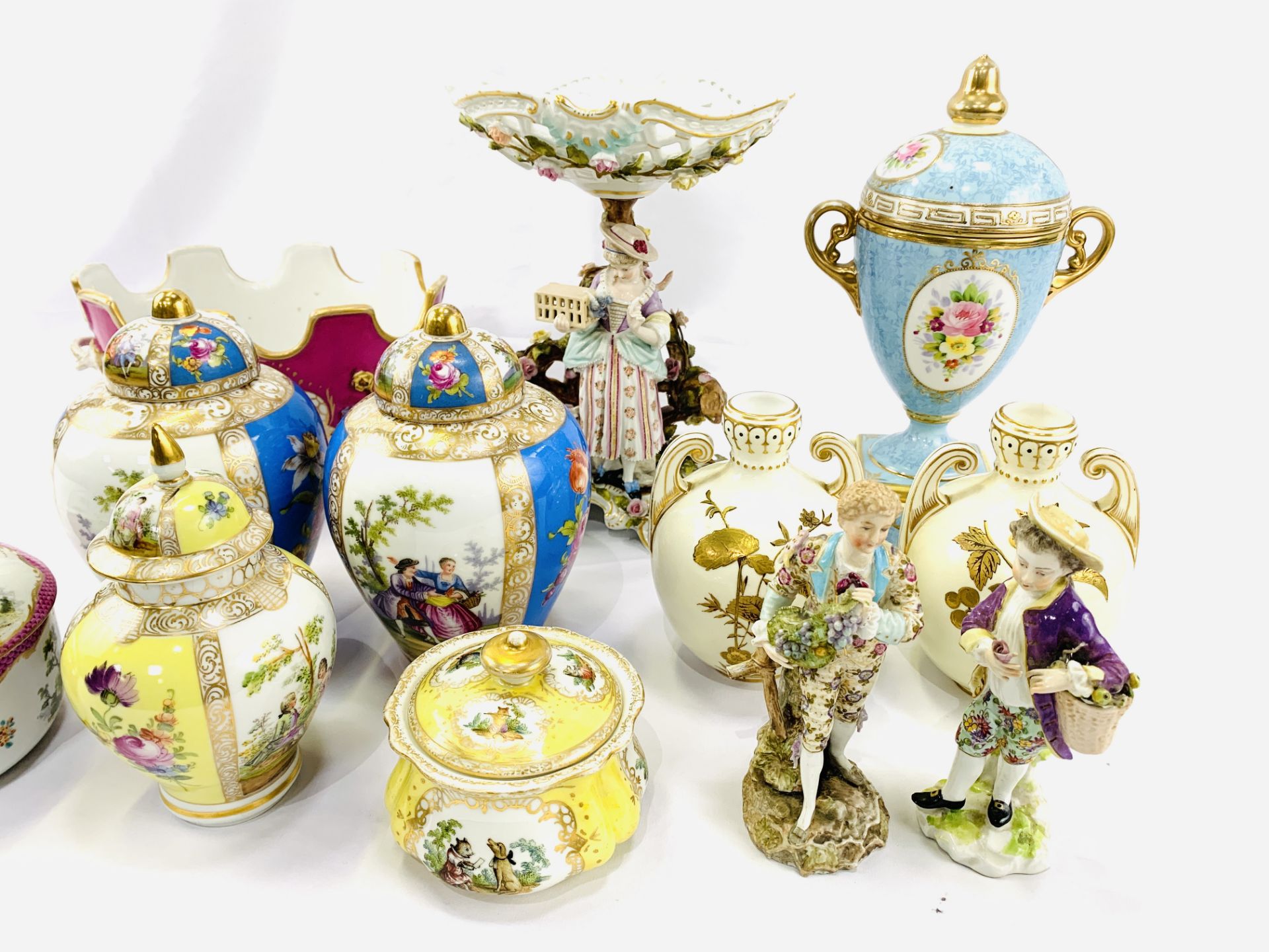 Collection of Dresden and Meissen porcelain - Image 2 of 9