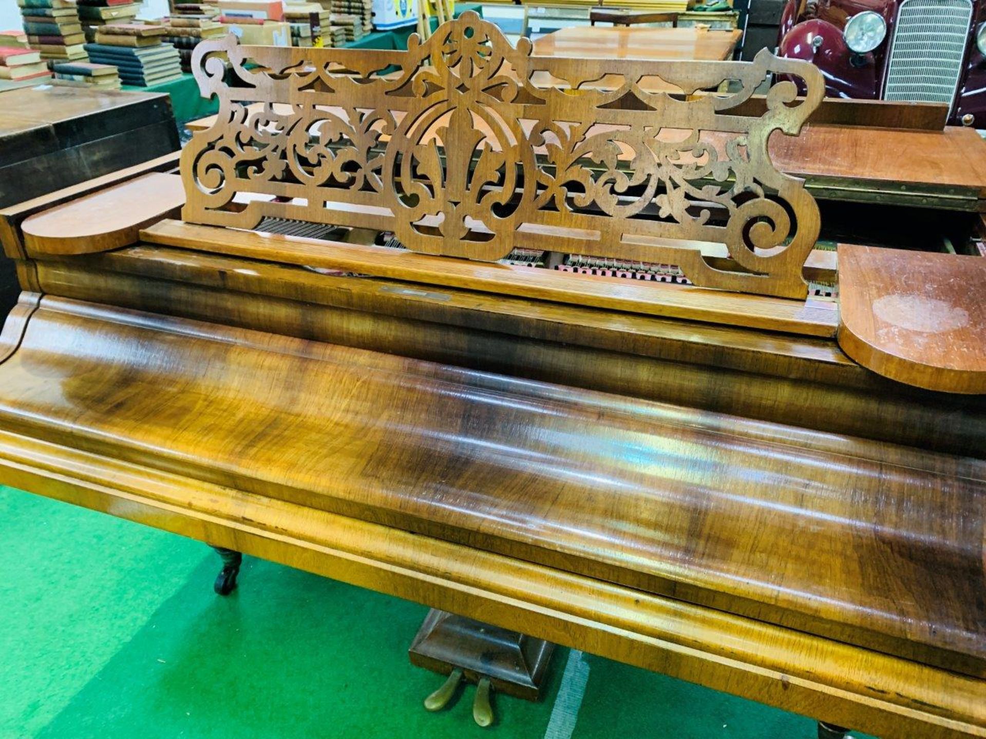 Mahogany cased small grand piano by Hagspiel & Company - Image 4 of 6