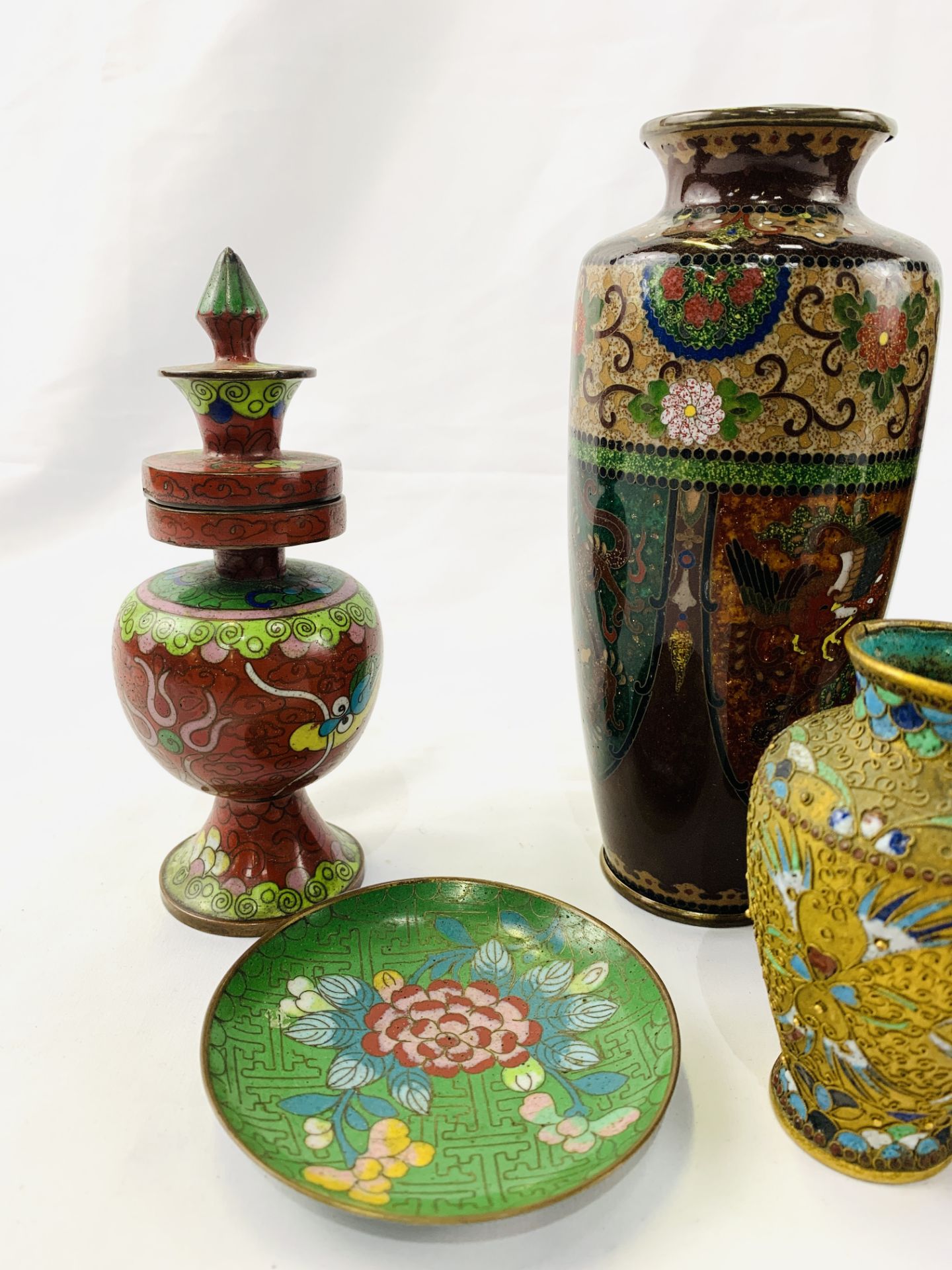 Collection of cloisonné objects - Image 3 of 8