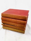 Five volumes of Punch, 1873-1877