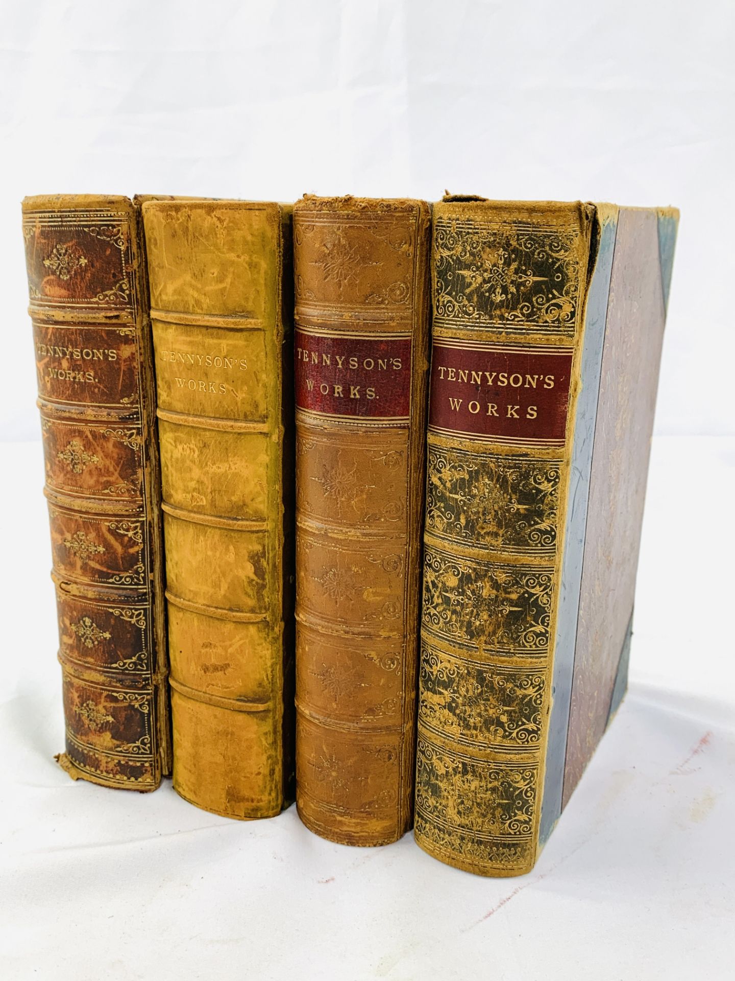 Four editions of The Works of Albert Lord Tennyson: 1911, 1896, 1886 and 1893