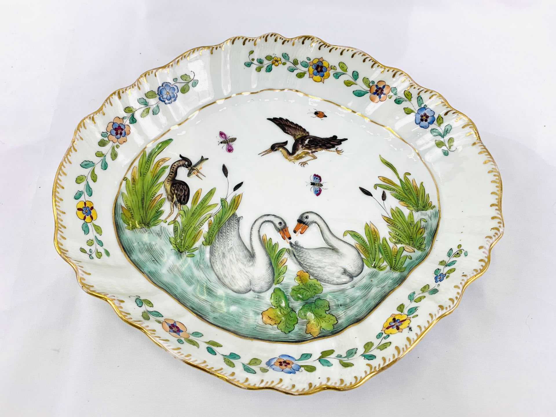 A very decorative Herend porcelain dish and a plate decorated in very similar fashion - Image 4 of 5