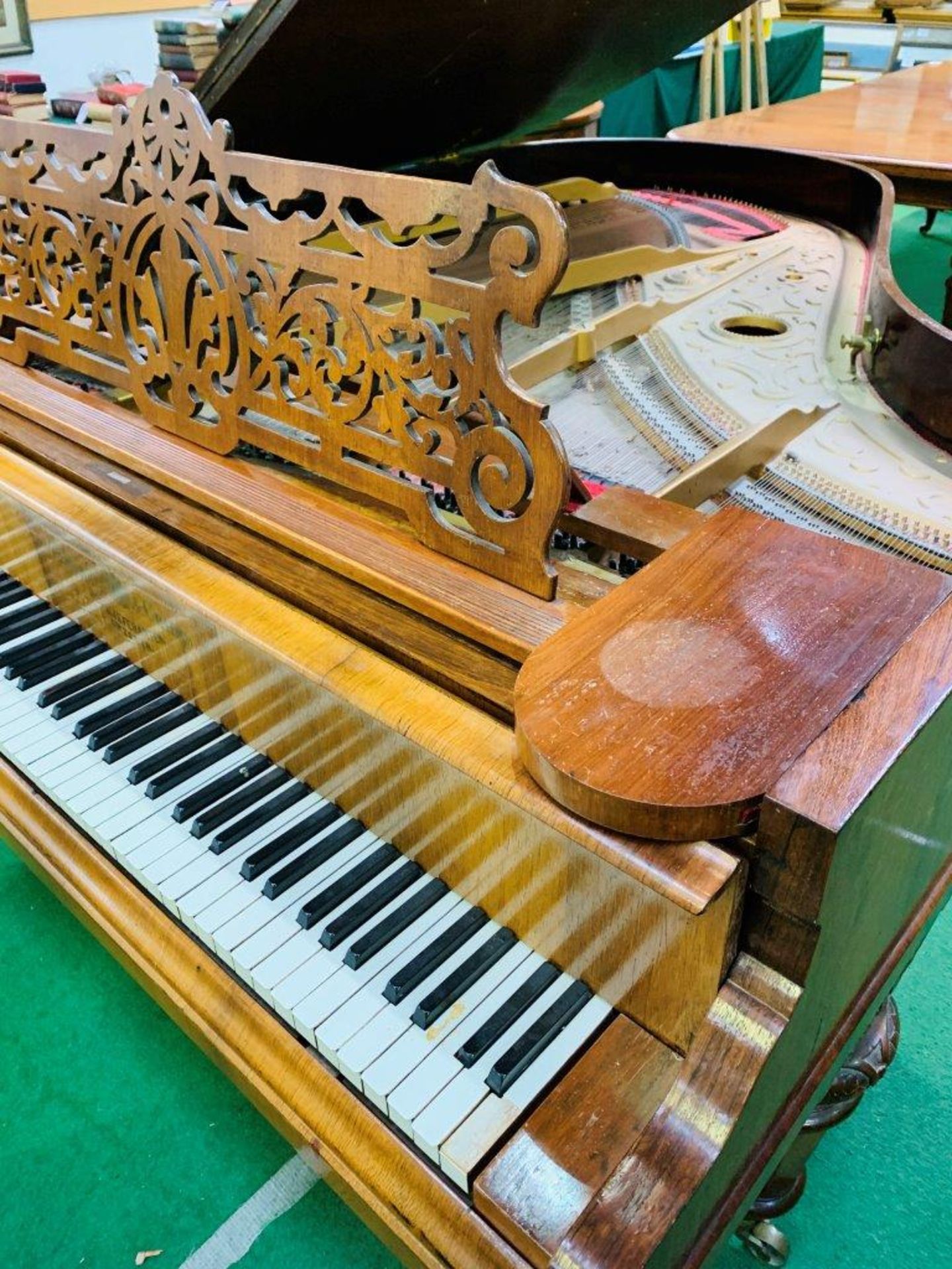 Mahogany cased small grand piano by Hagspiel & Company - Image 2 of 6