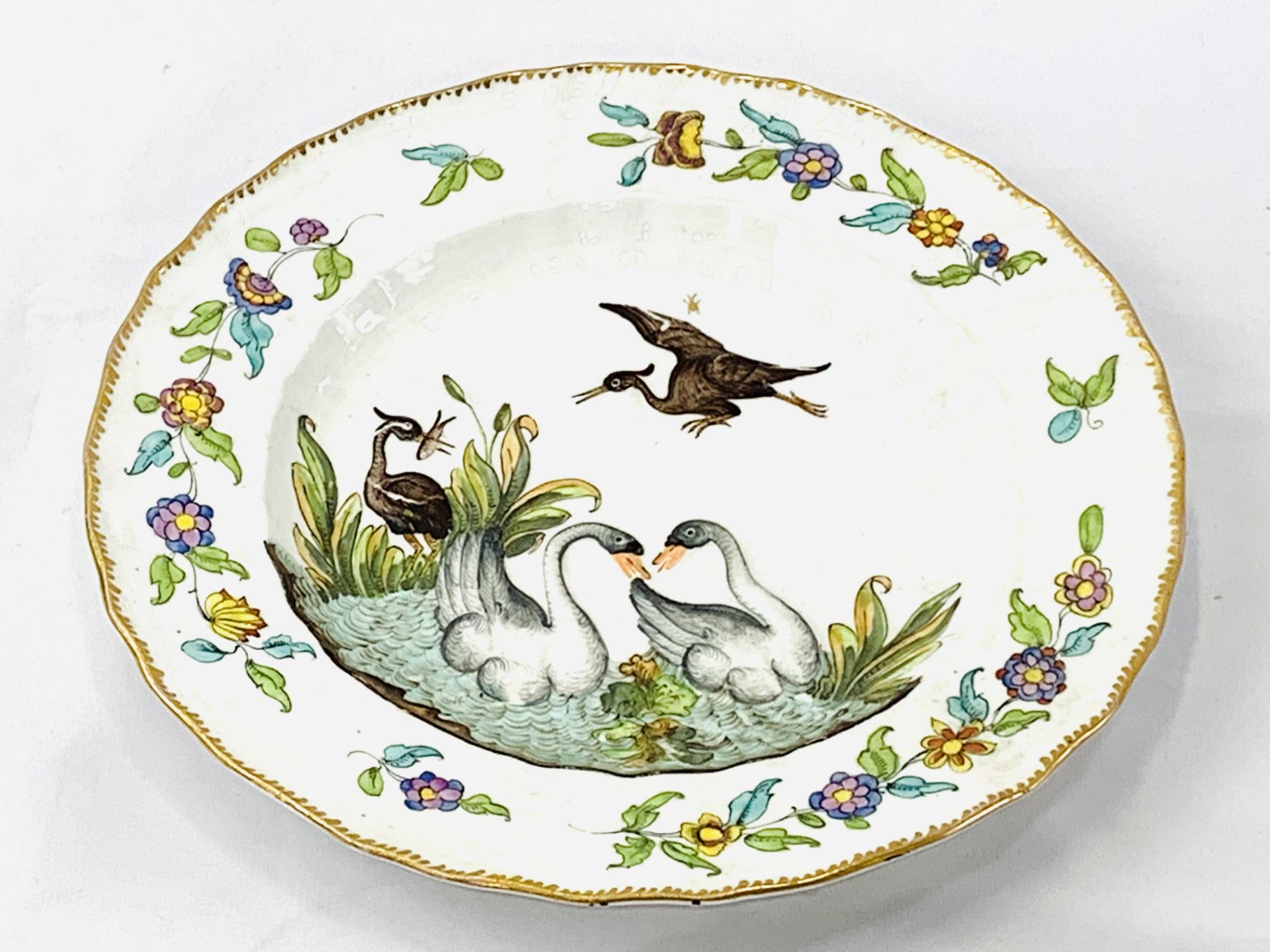 A very decorative Herend porcelain dish and a plate decorated in very similar fashion - Image 3 of 5