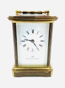 Brass case carriage clock by Matthew Norman