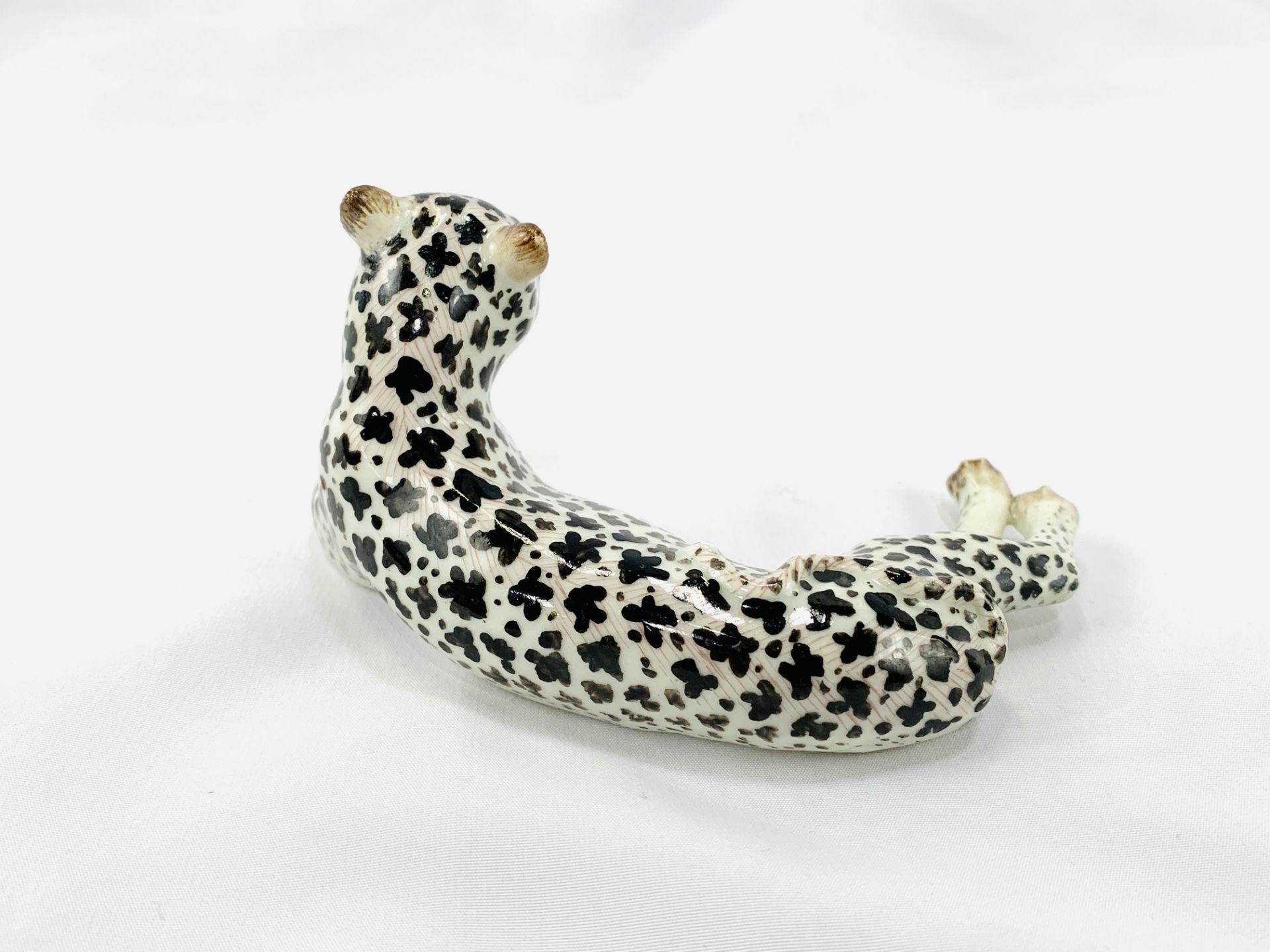 Meissen porcelain leopard figurine - Image 3 of 5
