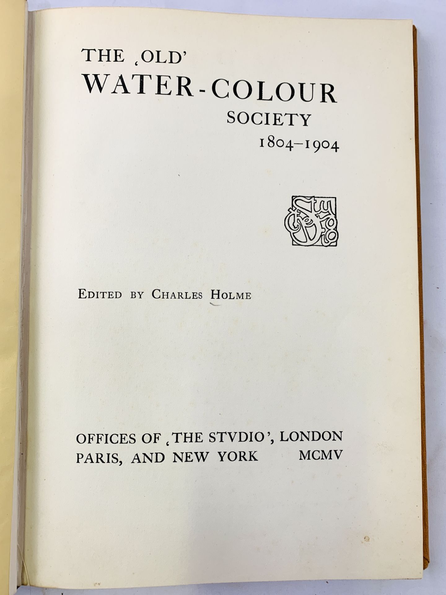 The Old Watercolour Society, 1804-1904, and Arts and Crafts, both edited by Charles Holme