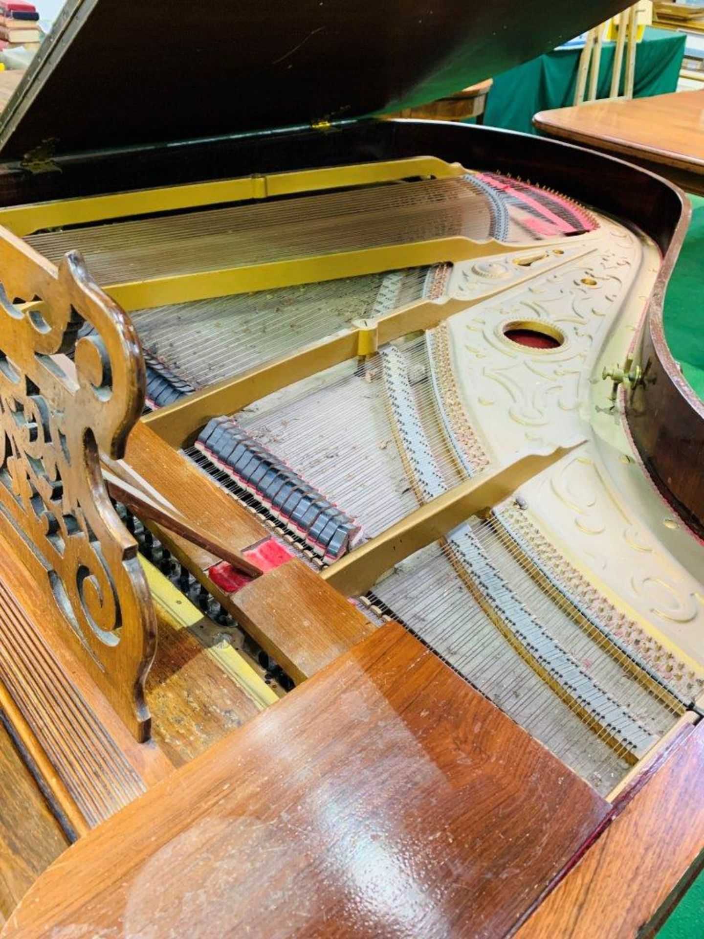 Mahogany cased small grand piano by Hagspiel & Company - Image 6 of 6