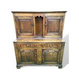 Early 19th century oak court cupboard