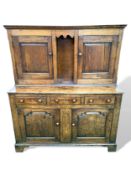 Early 19th century oak court cupboard