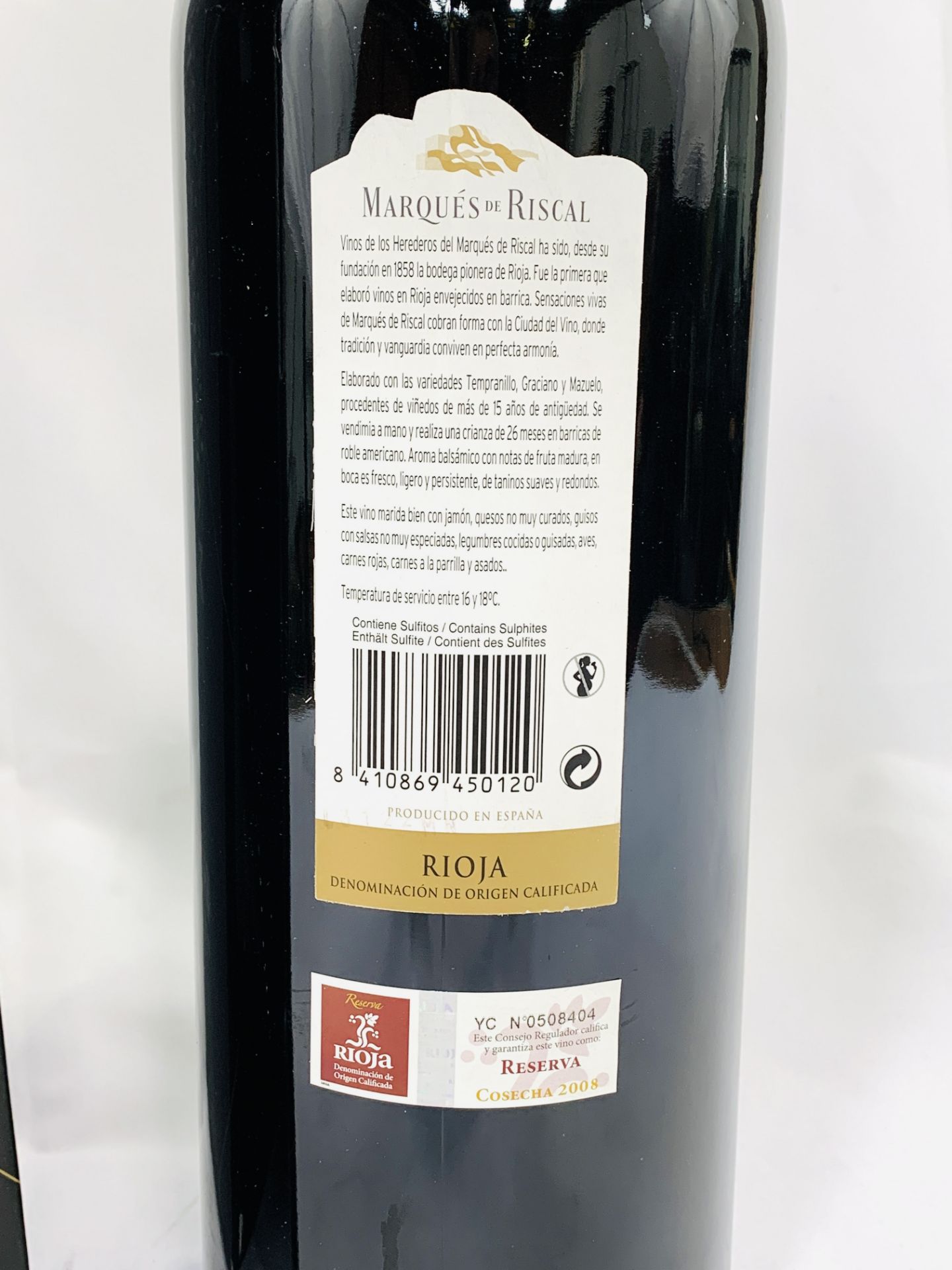 3Ltr bottle of Herederos Del Marques De Riscal Rioja Reserva 2008 - Image 2 of 2