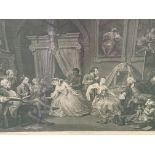 Pair of framed and glazed prints after paintings by William Hogarth entitled "Marriage a la Mode"