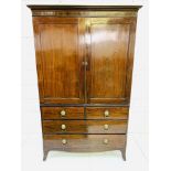 19th century mahogany linen press