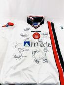 Nottingham Forest football shirt sponsored by Pinnacle and signed by the team