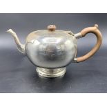 Silver bullet shape teapot, hallmarked London 1927 by Mappin & Webb Ltd