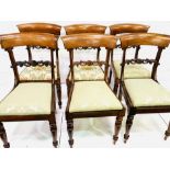 Six mid-19th century mahogany dining chairs