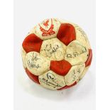 Signed Liverpool FC football, with original signatures