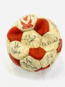 Signed Liverpool FC football, with original signatures