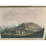 Pair of framed and glazed coloured prints of scenes in Abyssinia
