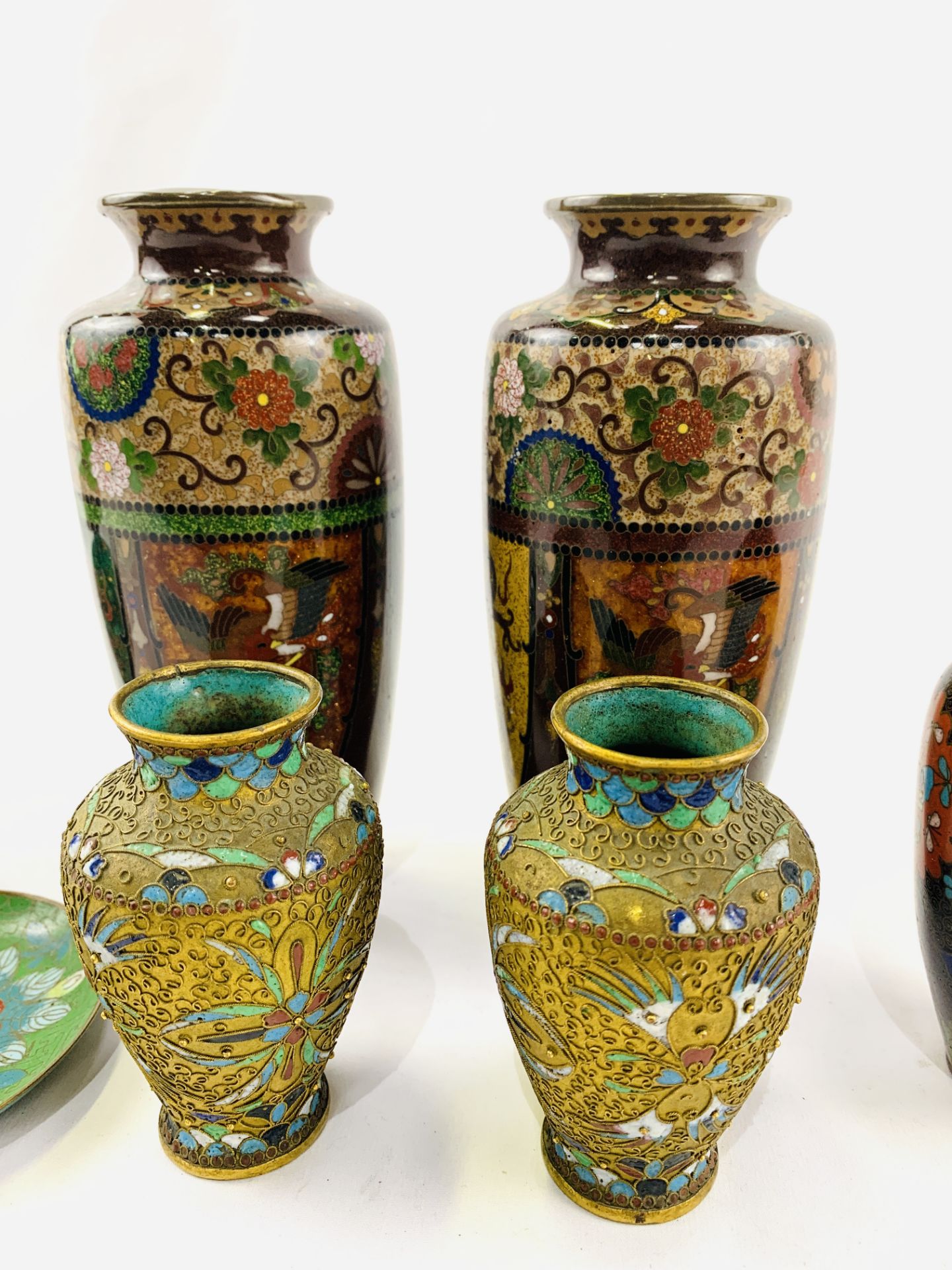 Collection of cloisonné objects - Image 2 of 8