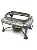 Hallmarked silver spirit kettle stand and burner