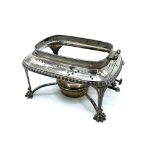 Hallmarked silver spirit kettle stand and burner