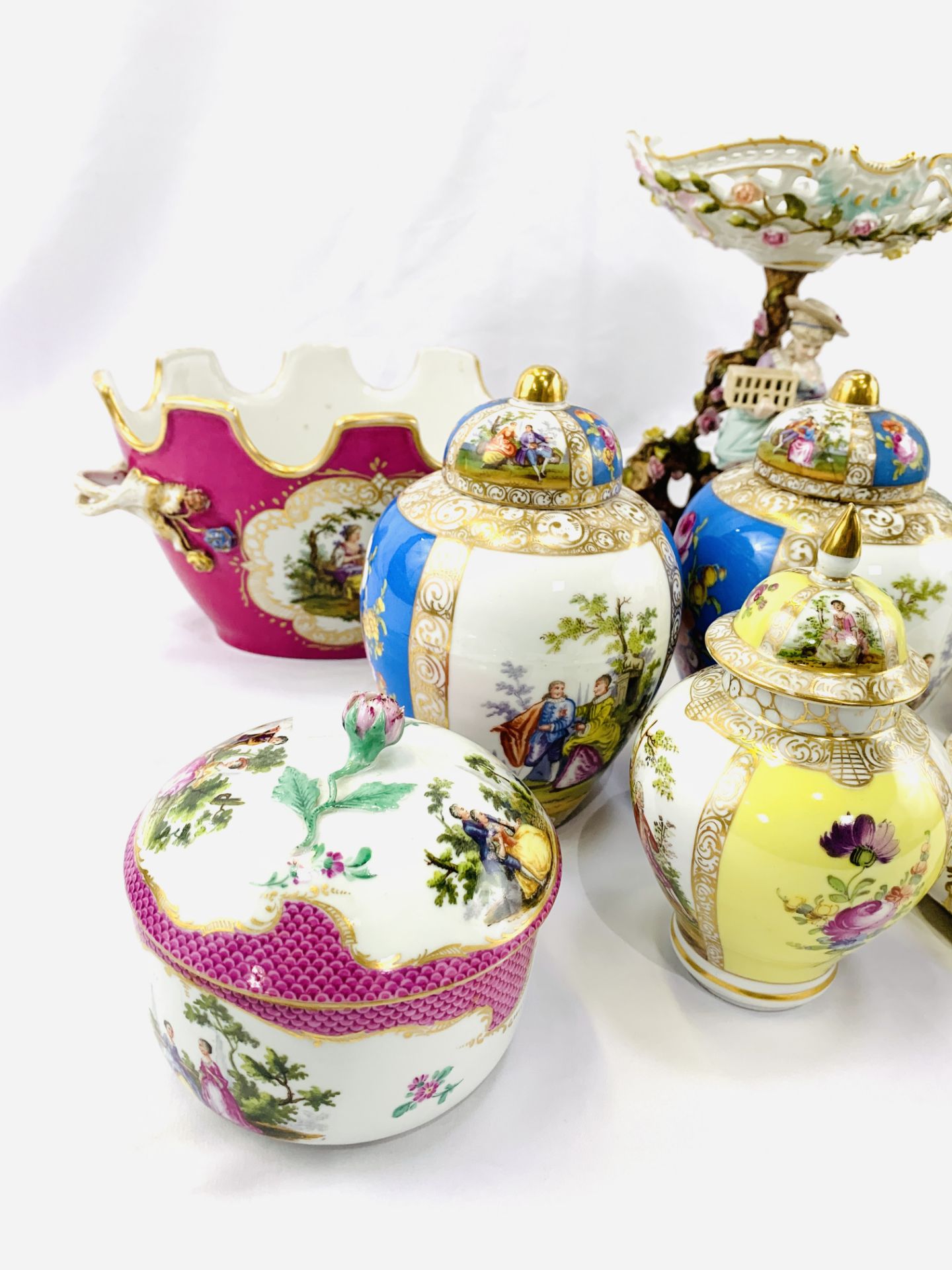 Collection of Dresden and Meissen porcelain - Image 7 of 9