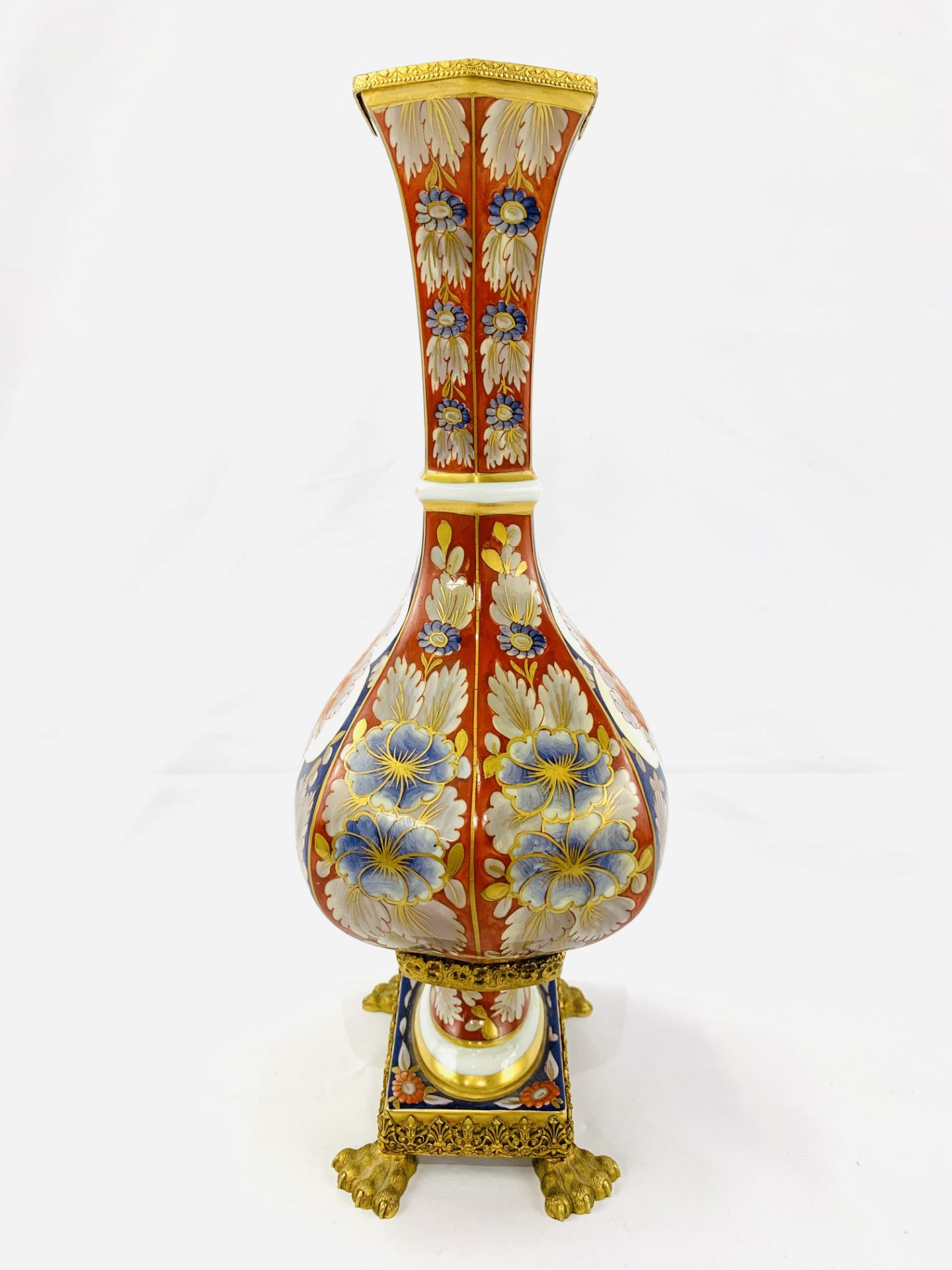 Limoges hand-painted porcelain vase on ormolu base - Image 2 of 5