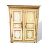 Mid-19th century French painted pine wardrobe