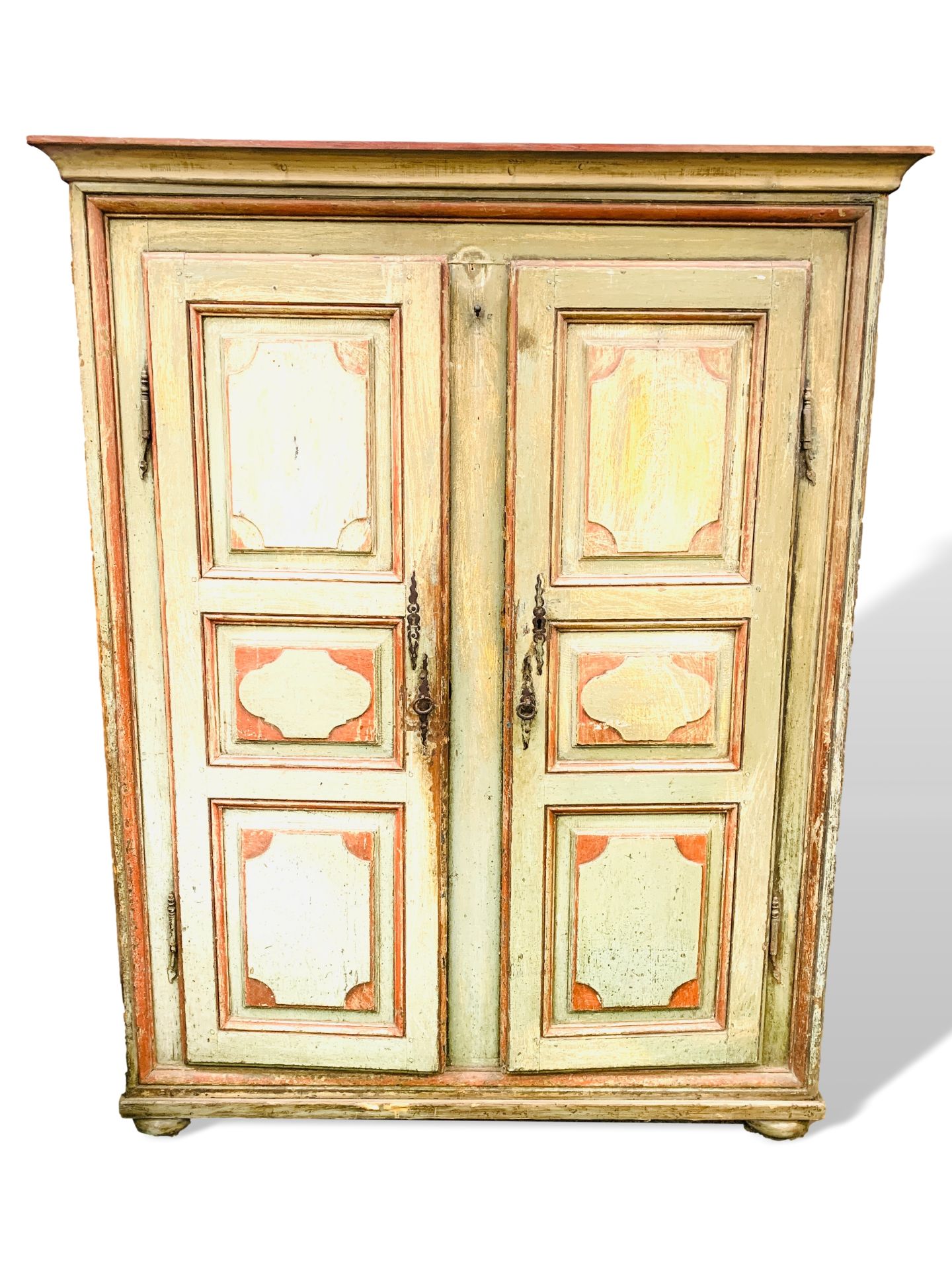 Mid-19th century French painted pine wardrobe