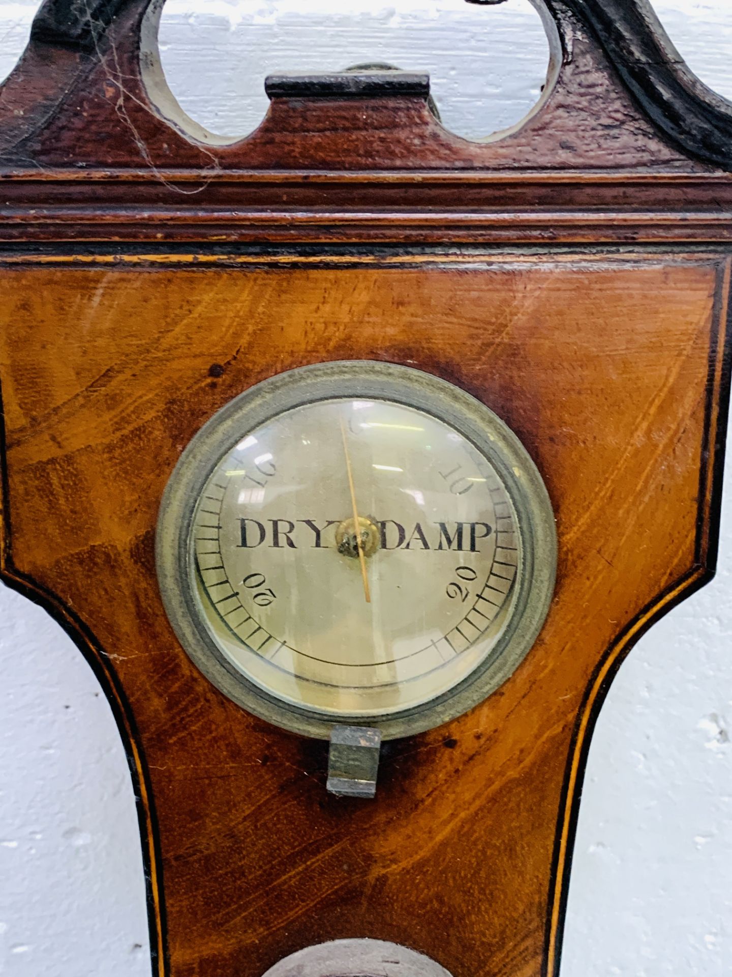 Early 19th century inlaid mahogany veneered wheel barometer by J Somalvico - Image 3 of 9