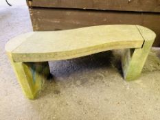 Sandstone curved bench by TorStone