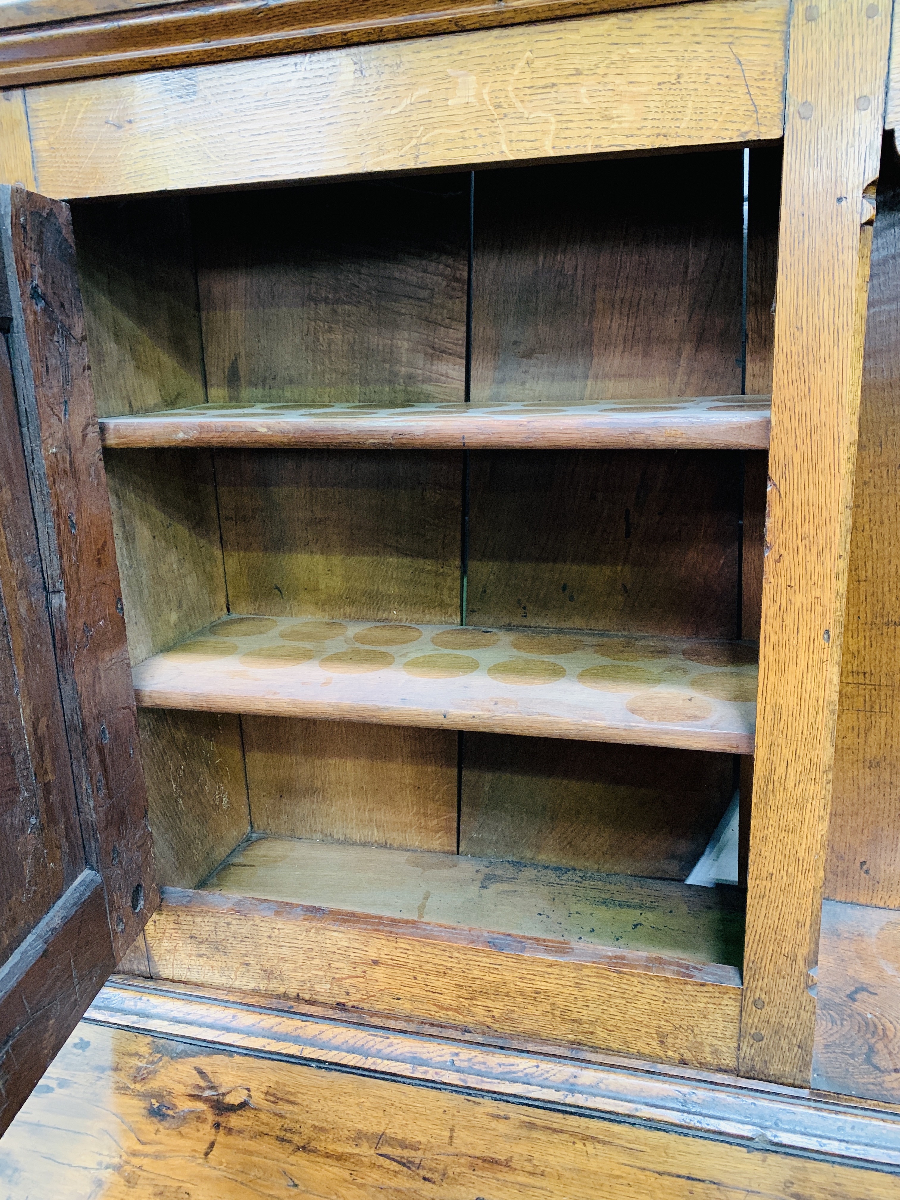 Early 19th century oak court cupboard - Image 2 of 11