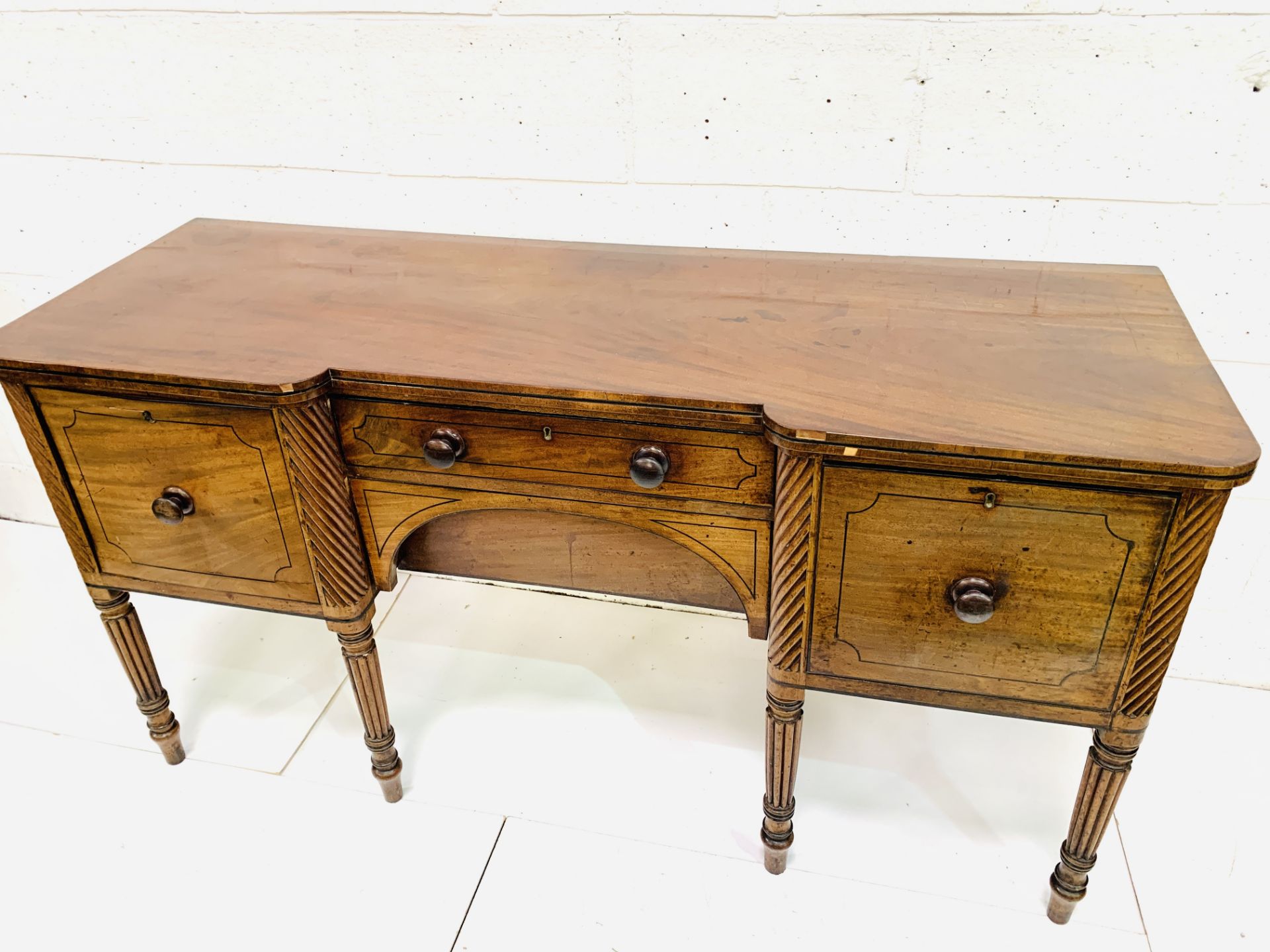 19th century mahogany break-front sideboard - Image 9 of 9