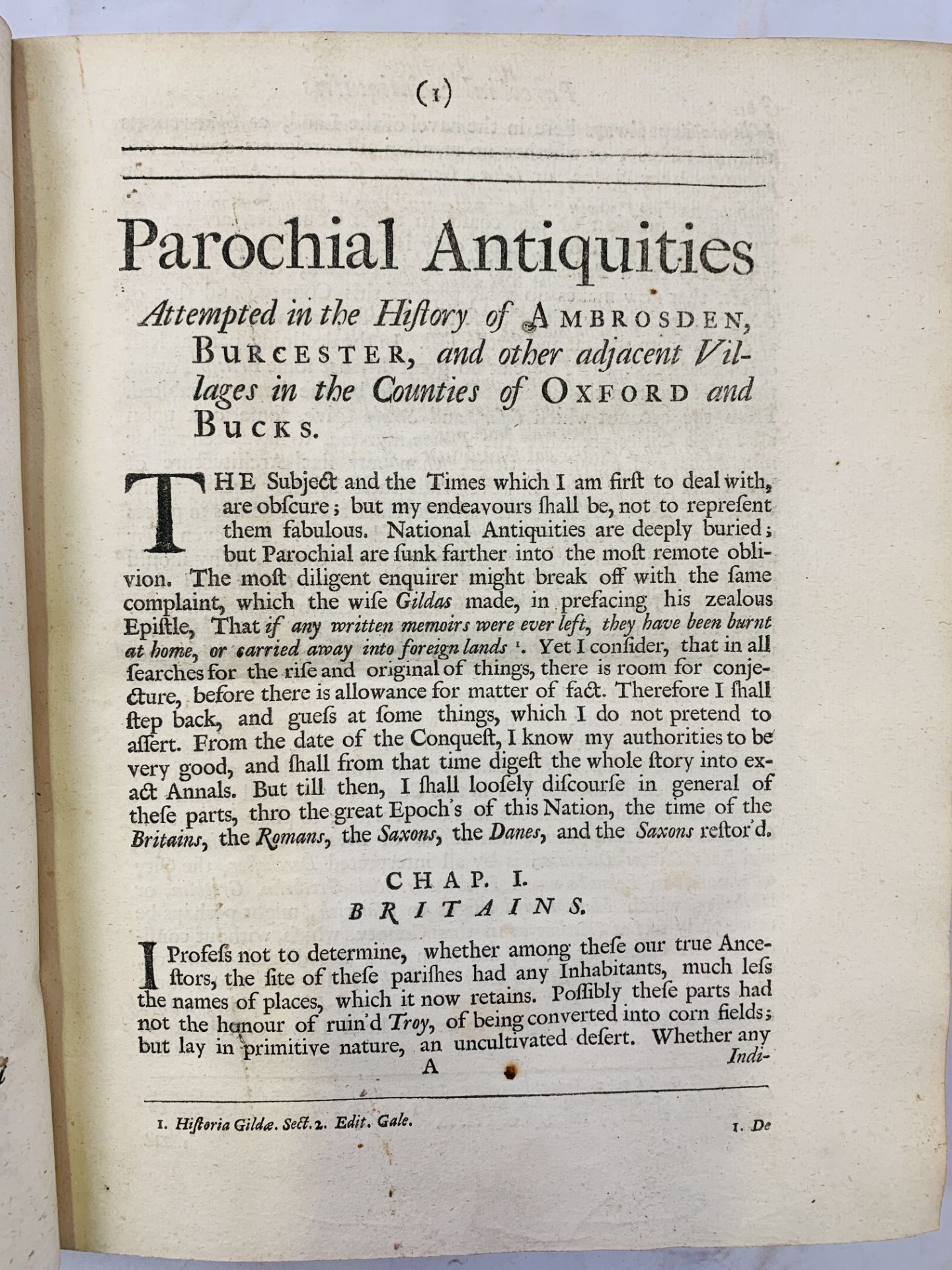 Parochial Antiquities ..... in the Counties of Oxford and Bucks, by White Kennet, Oxford 1695, - Image 5 of 5