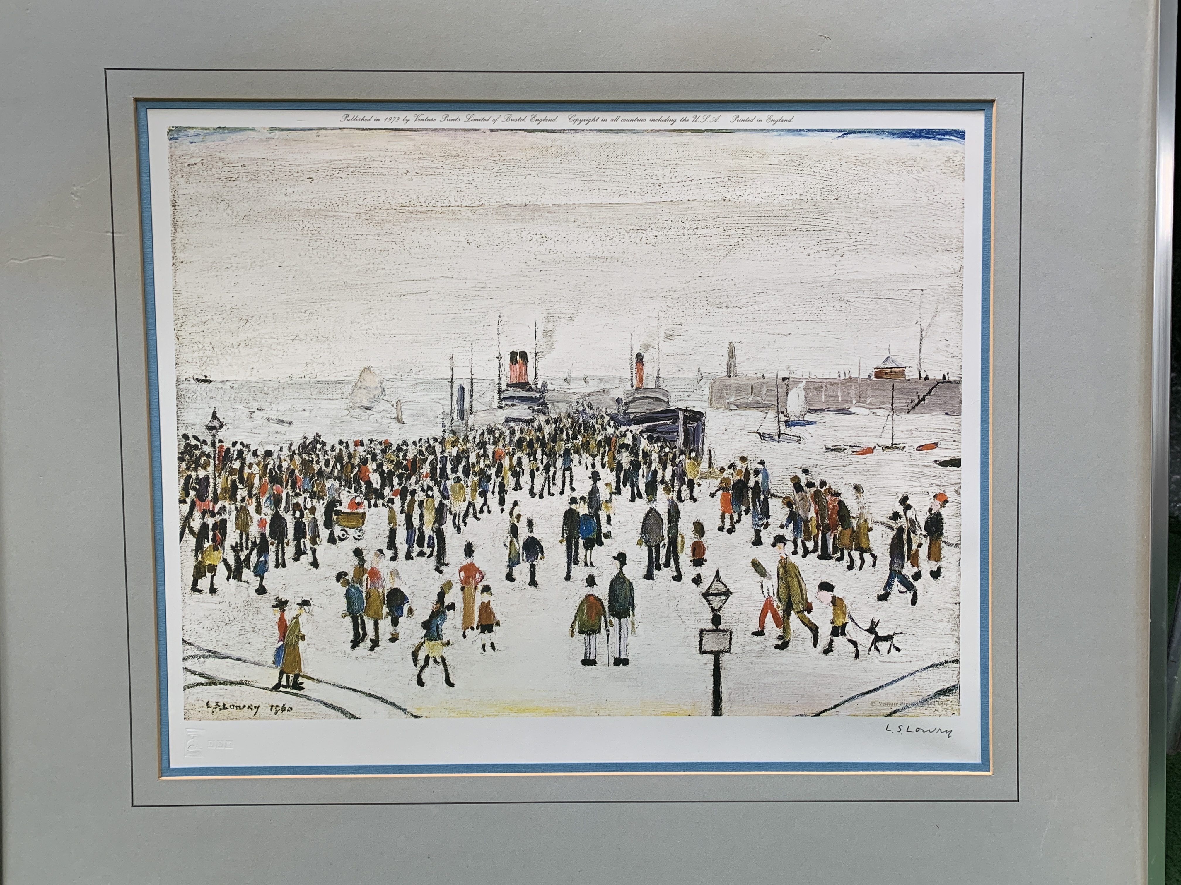 Framed Limited Edition L S Lowry print "Ferry Boats" - Image 2 of 3