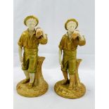 Two 19th Century Royal Worcester figurines "The Woodman"