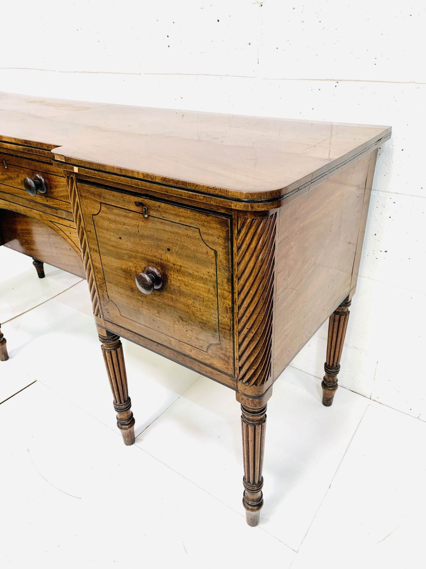 19th century mahogany break-front sideboard - Image 8 of 9