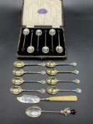 Collection of silver spoons