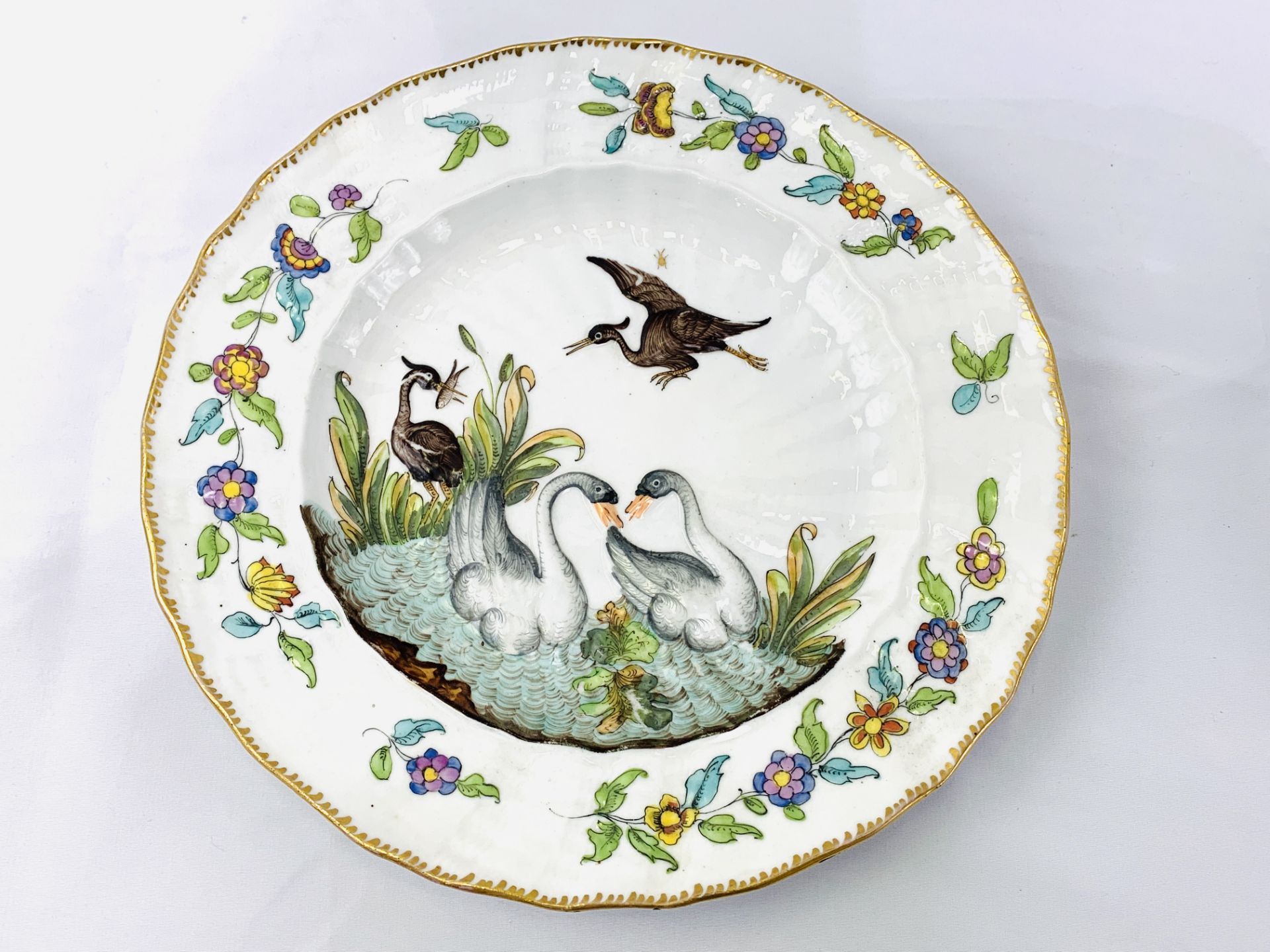 A very decorative Herend porcelain dish and a plate decorated in very similar fashion - Image 5 of 5