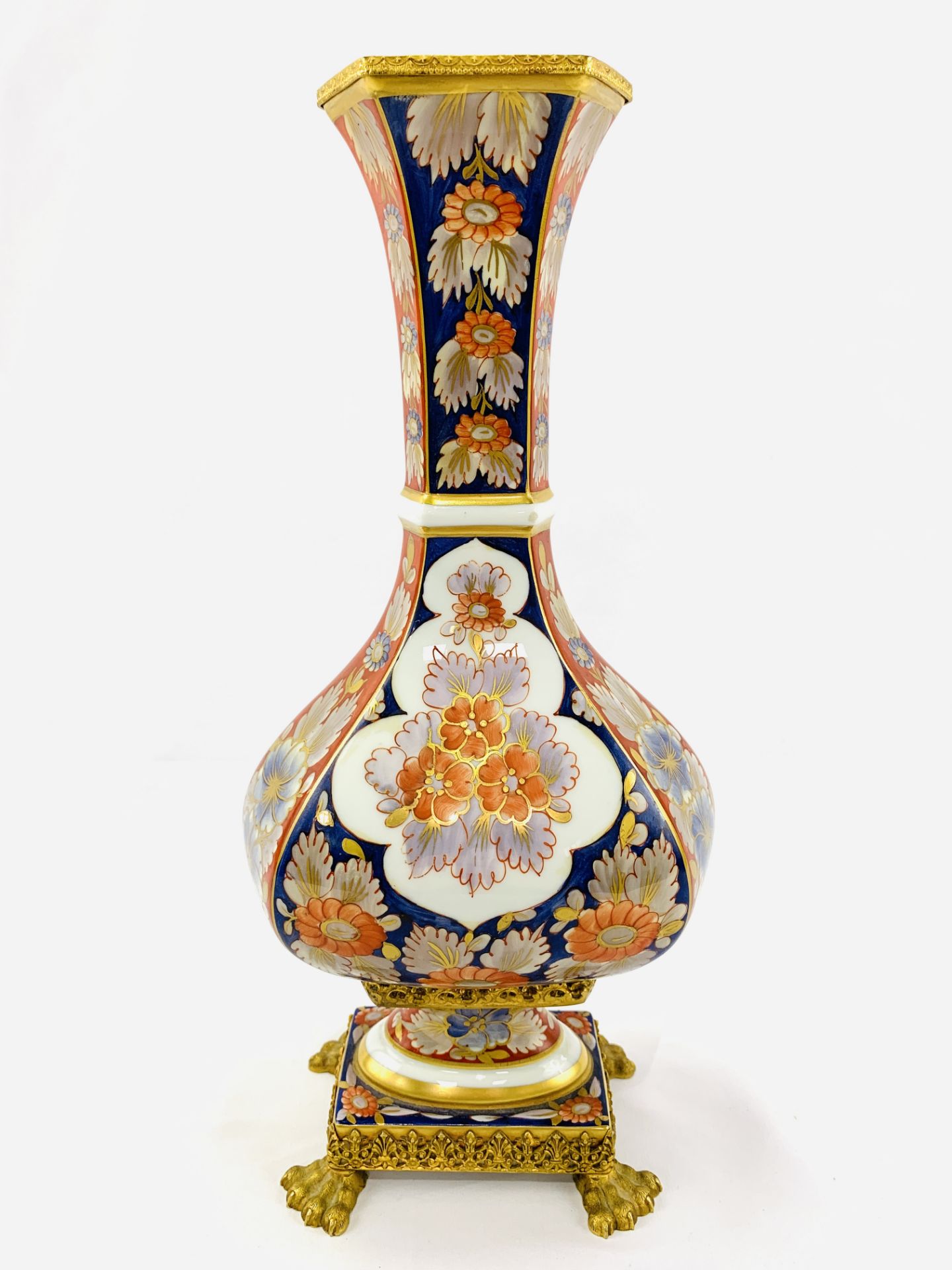 Limoges hand-painted porcelain vase on ormolu base - Image 3 of 5