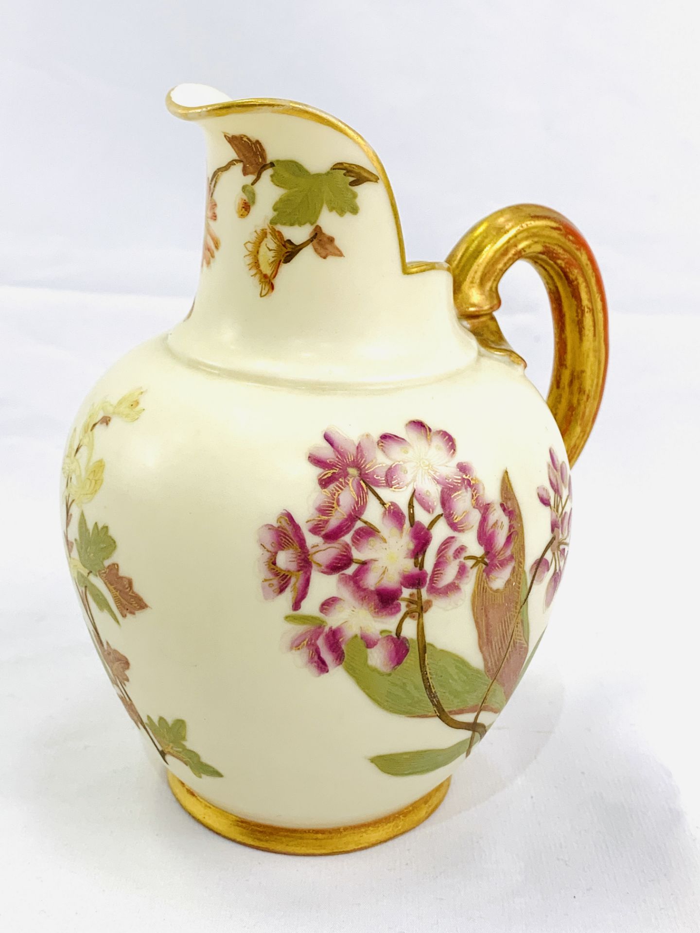 Royal Worcester jug circa 1897 hand painted with flowers - Image 2 of 6