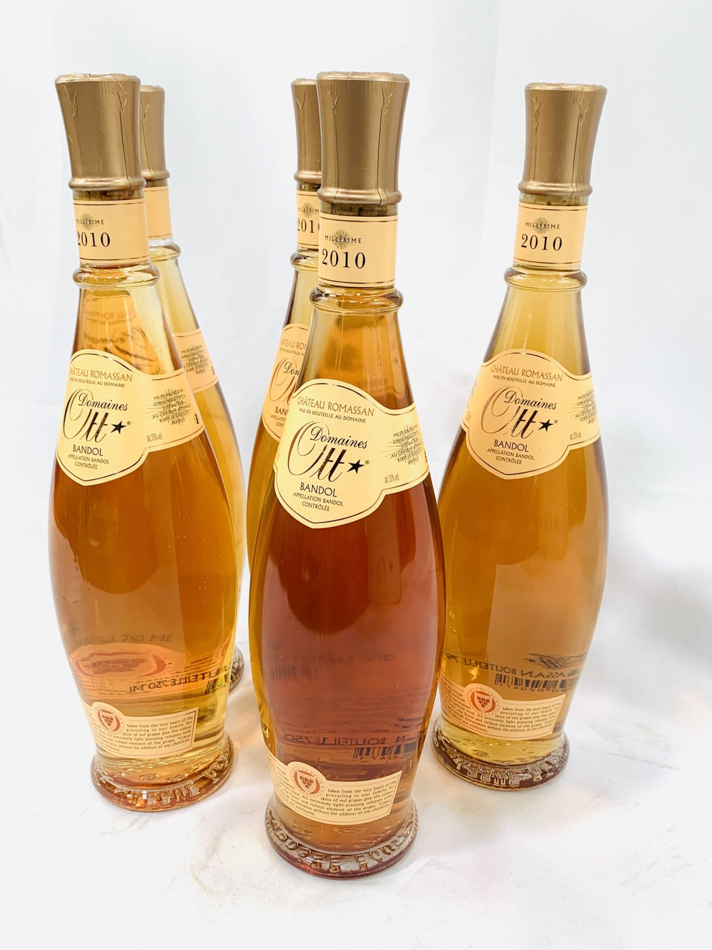 Five 75cl bottles 2010 Domaines Ott Château Romassan Bandol rosé - Bild 2 aus 3